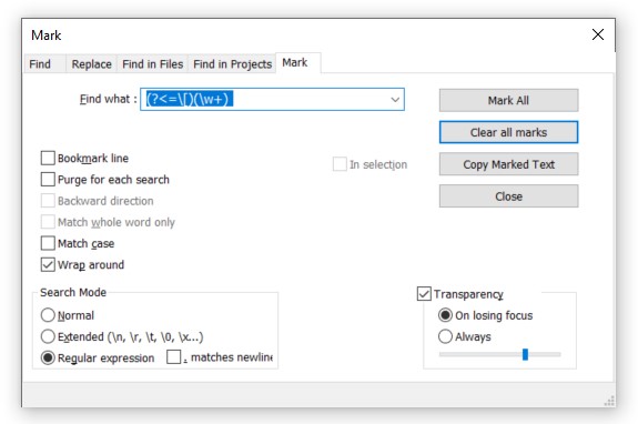 Notepad++ replace 2